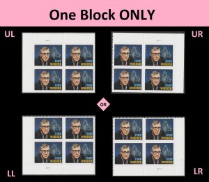 US 5833 John Wooden F plate block 4 MNH 2024