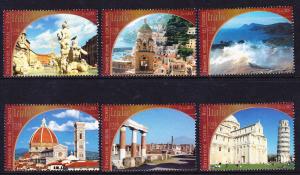 402a-f United Nations Geneva 2002 World Heritage Italy Booklet Singles  MNH