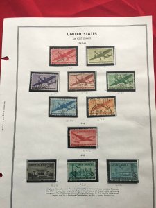 US #C25-98, Airmail set, used, MH and MNH mixture.