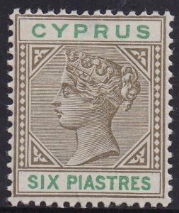 CYPRUS 1894 QV 6PI 