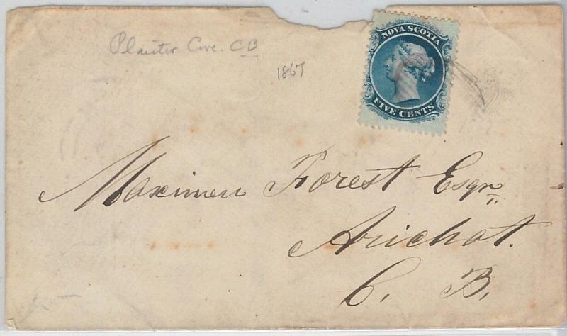 54347  -  CANADA -  POSTAL HISTORY:  COVER 1867