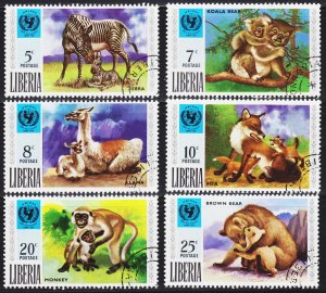 Liberia Scott 571-76 complete set F to VF CTO.