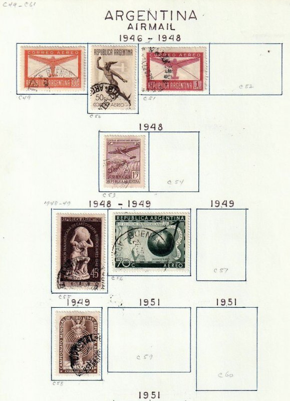 ARGENTINA 1940s/50s Airmail M&U on Pages(Apx 180 Items) BR 513