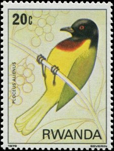 Rwanda 1980 Sc 943 Bird Weaver