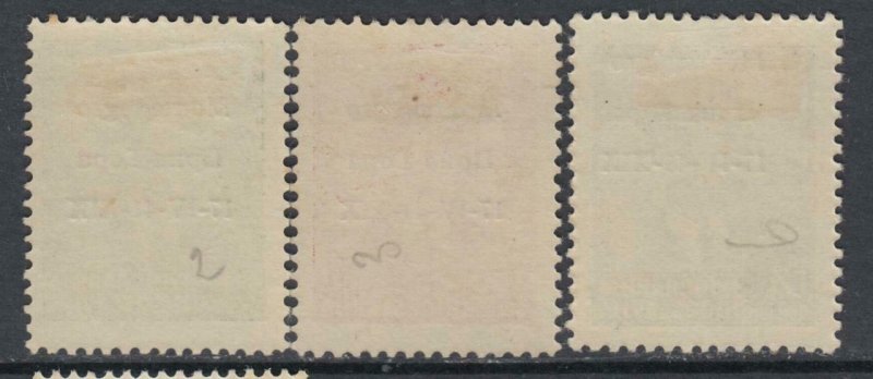 ITALY italian occup WWII Sassone n.1+4+5 MH*