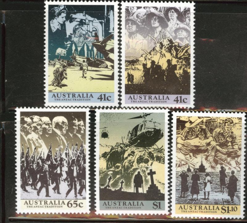 AUSTRALIA Scott 1174-8 MNH** 1990-2005 WW2 set CV $5.95