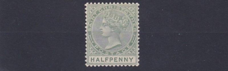 ST KITTS  1882    S G 11  1/2D  DULL GREEN  MH