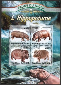 Niger 2013 Hippopotamus Sheet Used / CTO