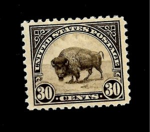 U.S. 1923 Sc# 569 30 c American Buffalo Mint H - Centered - Vivid Color