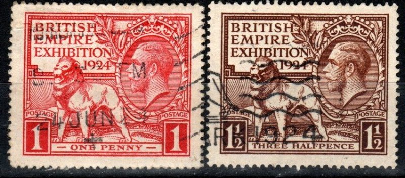 Great Britain #185-6  F-VF Used CV $13.50 (X6050)