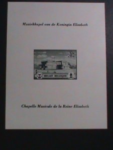 BELGIUM-1940  SC#B318 QUEEN ELIZABETH MUSIC CHAPEL- IMPERF S/S SHEET  VF RARE