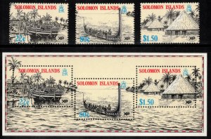 SOLOMON ISLANDS 1988 Expo '88; Scott 611-13, 613a; MNH