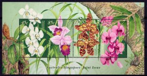 Australia 1998 Sc#1684a ORCHIDS-SINGAPORE '98 Souvenir Sheet MNH