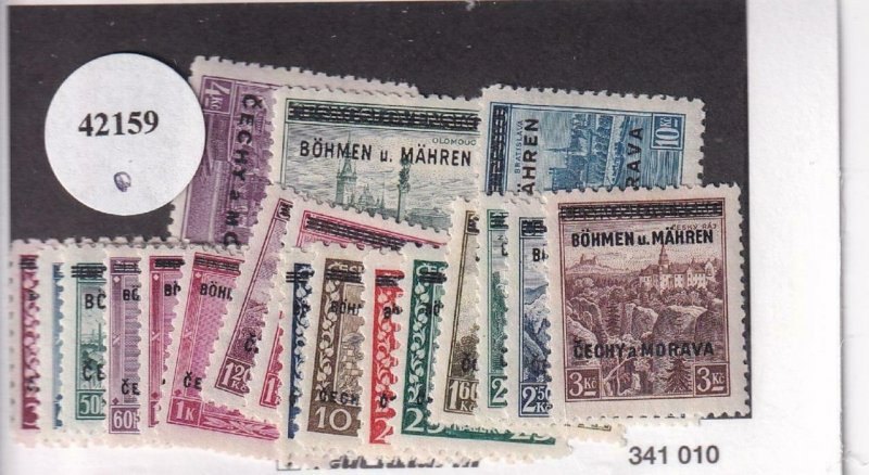 Bohemia & Moravia: German Occupation: Sc #1-19, MH (42159)