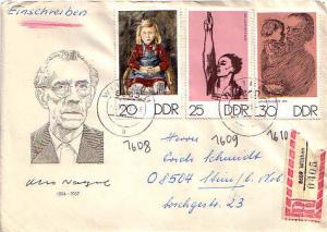 Germany D.D.R., First Day Cover, Registered, Art