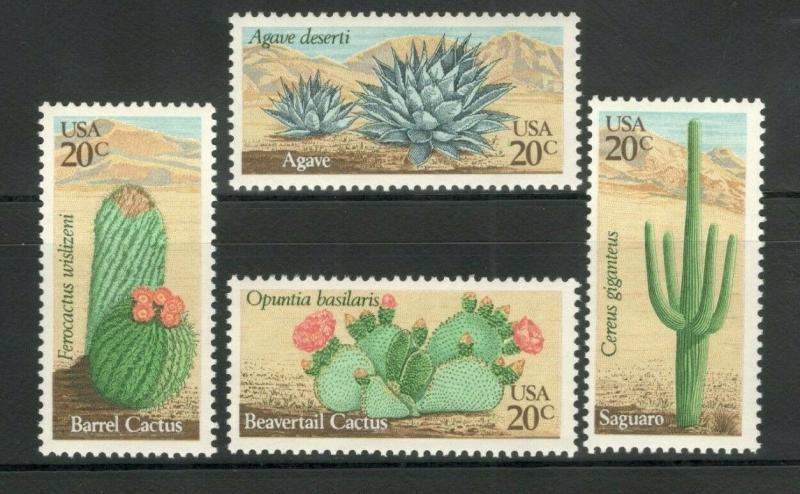 1942-45 Desert Plants Set Of 4 Mint/nh FREE SHIPPING