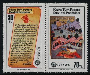 Turkish Republic of Northern Cyprus 114a-b MNH EUROPA, Turkish Forces Landing