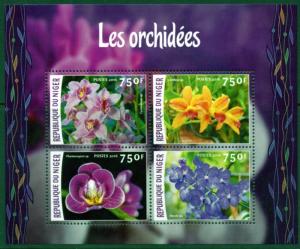 NIGER 2016 ORCHIDS SHEET MINT NEVER HINGED