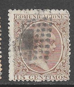 Spain 281: 15c Alfonso XIII, used, AVG