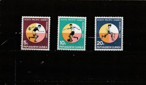 Papua New Guinea  Scott#  225-227  Used  (1966 South Pacific Games)