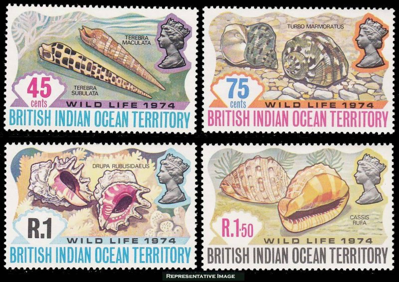 British Indian Ocean Territory Scott 59-62 Mint never hinged.