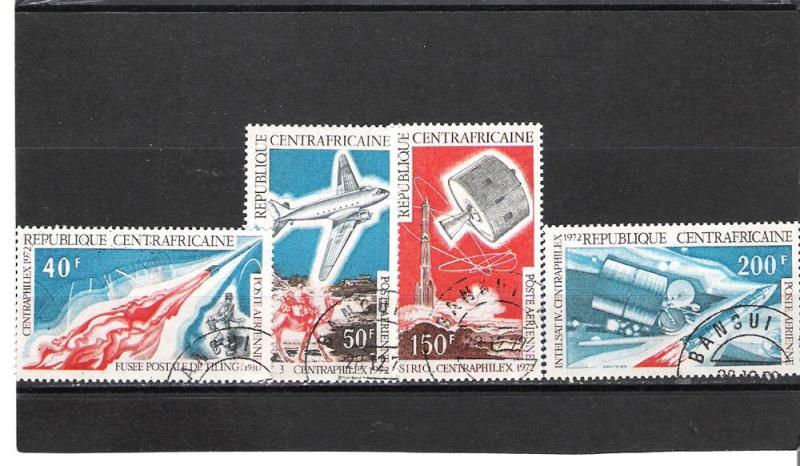 Central African Republic  set 4 1972 air post issues ac/nh