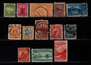 New Zealand #107 - 120, no 117, 119 is MNG, rest used, wmk. 61,  CV $624.75