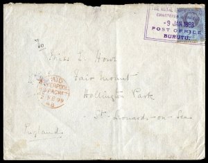 Niger Coast 1899 QV 2½d on cover with THE ROYAL NIGER COMPANY postmark. SG Z59