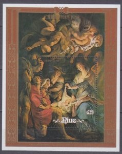1988 Niue 741/B113 Painting / Christmas 11,00 €