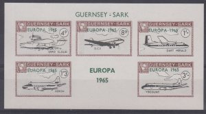 Sark 1965 Europa Miniature Sheet  NHM