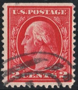 SC#406 2¢ Washington Single (1912) Used