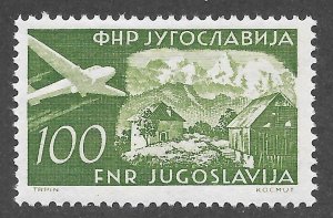 Yugoslavia Scott C51 MNHOG - 1951 100d Carniola - SCV $1.75