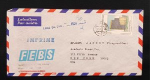 DM)1968, CZECHOSLOVAKIA, LETTER SENT TO U.S.A, AIR MAIL, WITH STAMP