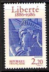 France #2014 Statue of Liberty NY 1986 NH Cat. $1.00