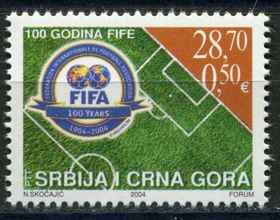 2004 Serbia and Montenegro 1v 100 years of football organization FIFA