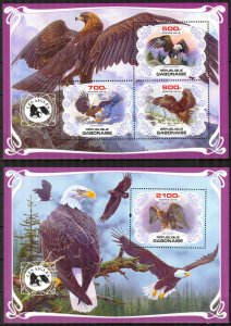 Gabon 2019 Birds Eagles Sheet + S/S MNH