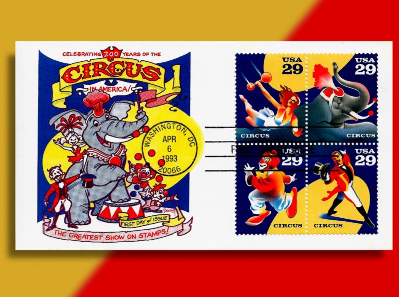 Elephants, Clowns and Aerialists! Oh My! . . 200 Years of US Circuses FDC