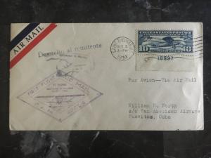 1931 St Thomas VI USA First Flight Cover to Nuevitas FAM 6 Pan American Airways