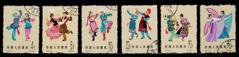 PR China Sc#696-701 S53 Chinese Folk Dance (1962) Used