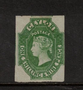 Ceylon #12 (SG #11) Very Fine Mint Unused (No Gum) Large Star Watermark Signed