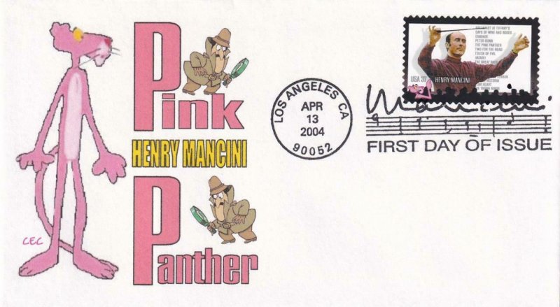 2004, 37c Henry Mancini-Pink Panther, FDC, CEC Cachet (43228)