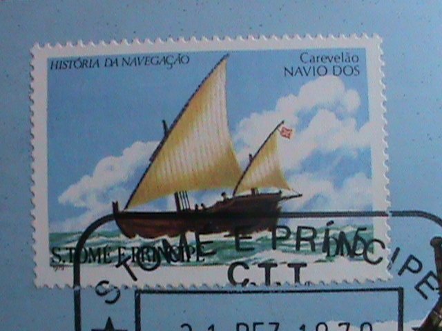 ​ST.THOMAS-1979-SC#537 MAXIMUM- CARD-HISTORY OF NAVIGATION-SHIPS MNH SHEET VF