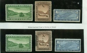 NFLD Air POST WATERMARKED, UNWATERMARKED MH collection lot Canada Newfoundland 