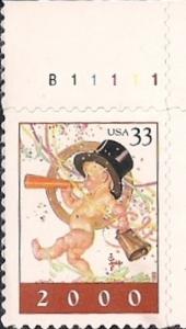 #3369 33 cent Millennium Babby, Stamp Mint OG NH F-VF