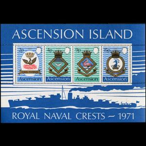 ASCENSION 1971 - Scott# 155a S/S Naval Arms NH