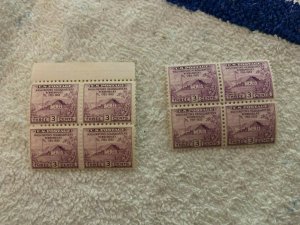 scott 727 3c Peace Of 1783, four block of 4 MNH stamps, buy less is ok