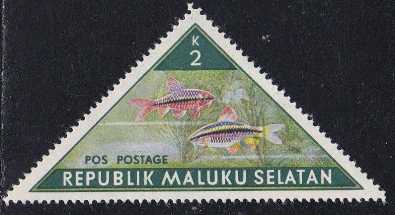 South Molucca Islands, Tropical Fish, NH, Triangle Stamp