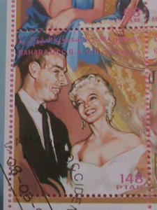 SAHARA STAMP-1996- MARILYN MONROE PAINTING -CTO -MNH STAMP SHEET -RARE