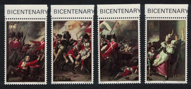 Jersey Bicentenary of Battle of Jersey 4v Top Margins SG#244-247