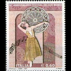 ITALY 2007 - Scott# 2822 Two World Fest. Set of 1 NH